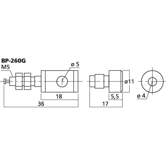 Monacor BP-260G Pair of speaker pole terminals