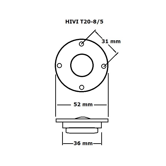 Миниатюрен високотонов говорител HIVI T20-8