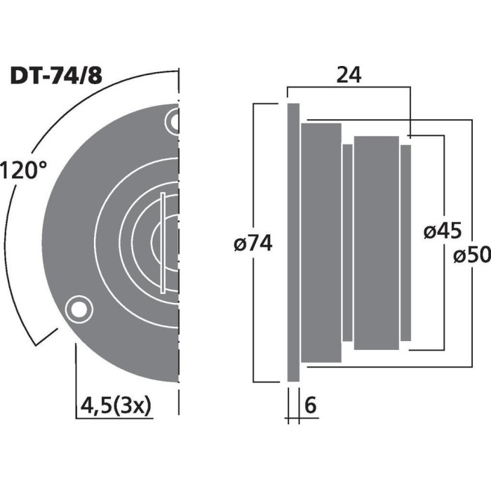 Monacor DT-74/8