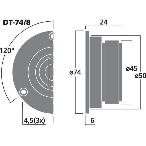 Monacor DT-74/8