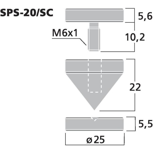Monacor SPS-20SC - Set of speaker spikes