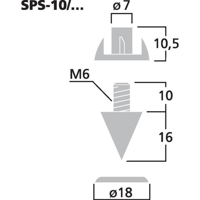 Комплект шипове за тонколони Monacor SPS 10 GO