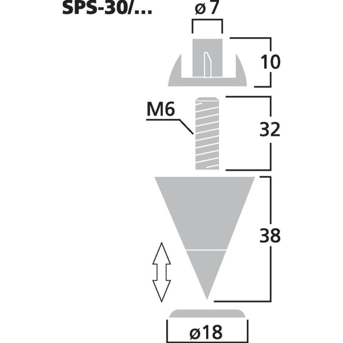 Комплект шипове за тонколони Monacor SPS-30SC