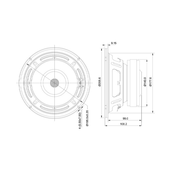 SB Audience BIANCO-8MW125 Mid-range Woofer
