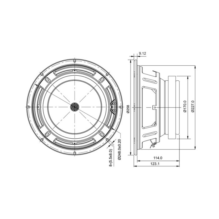 SB Audience BIANCO-10MW150 Mid-range Woofer
