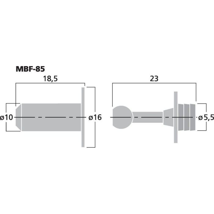 Шнапер за предпазна решетка Monacor MBF-85