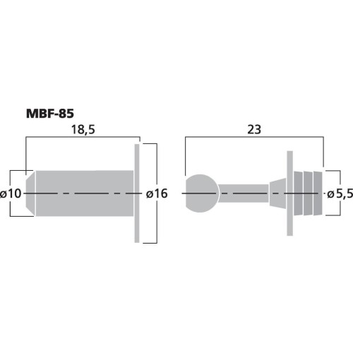 Шнапер за предпазна решетка Monacor MBF-85