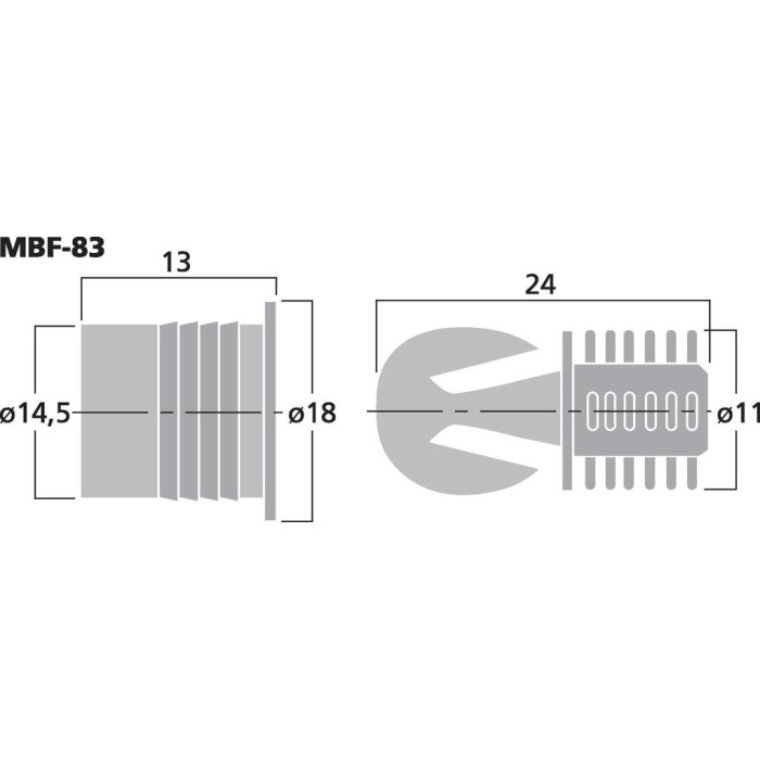 Шнапери за решетка Monacor MBF-83