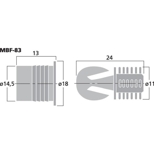 Шнапери за решетка Monacor MBF-83