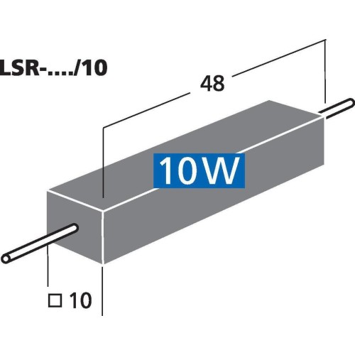 Мощен циментов резистор Monacor LSR 10w
