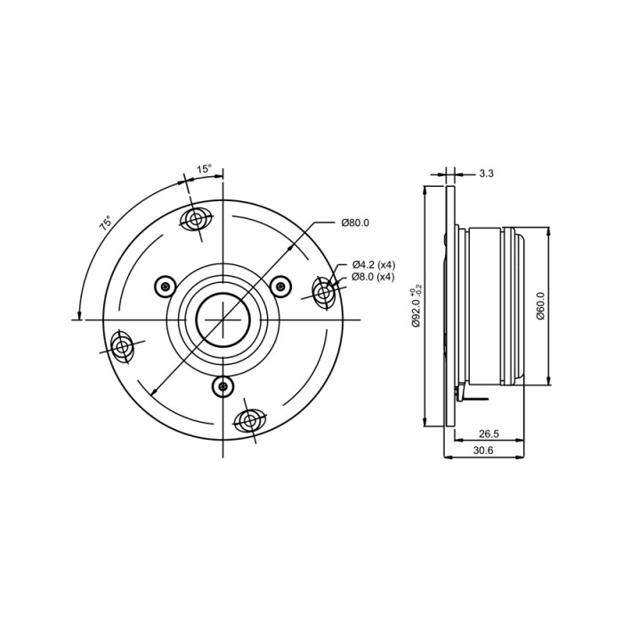 Високотонов ринг радиатор SB Acoustics SB21RDC-C000-4