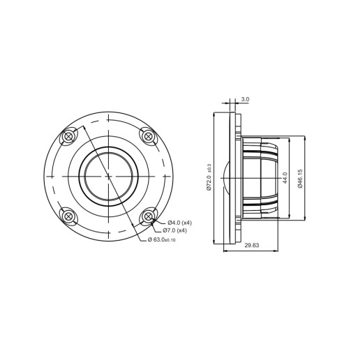 Куполен високотонов SB Acoustics SB26STCN-COOO-4