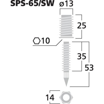 Monacor SPS-65SW set of speaker spikes 2