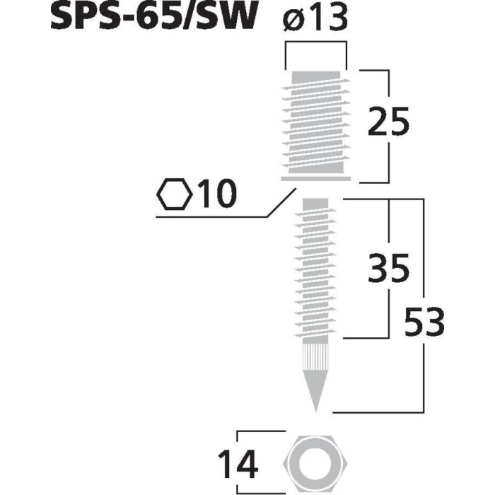 Monacor SPS-65SW set of speaker spikes