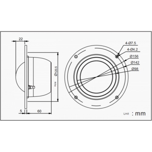 HiVi DM-7500 3" Soft Dome Midrange Driver 6 Ohm