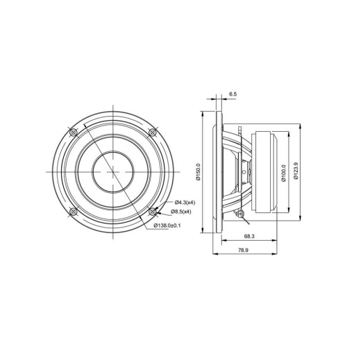 Мидбасов говорител 5″ SB Acoustics SB15CRC30-8 / Carbon