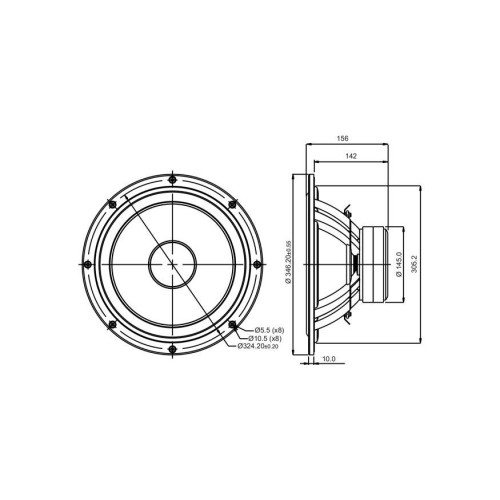 Суб-басов говорител 12″ SB Acoustics SB34SWNRX-S75-6