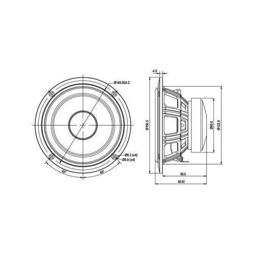 Мидбасов говорител 5″ SB Acoustics SB13PFCR25-8