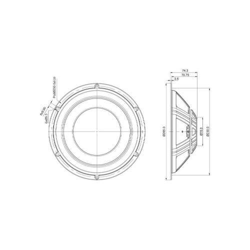 SB Acoustics SW26SFC38-4 10" woofer 4 ohm