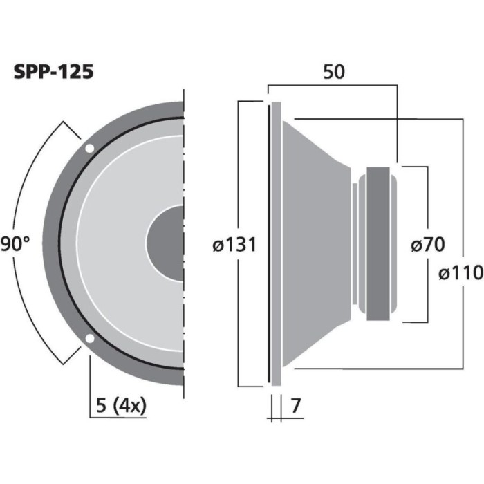 Среднотонов говорител Monacor SPP-125