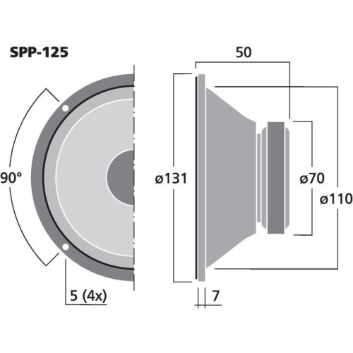 Среднотонов говорител Monacor SPP-125
