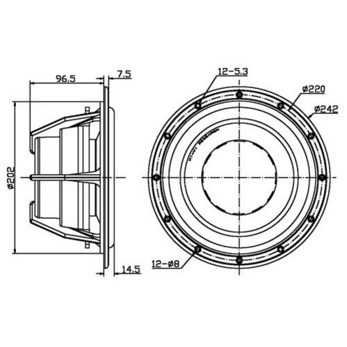 HiVi D8.8 Poly Shielded Midbass