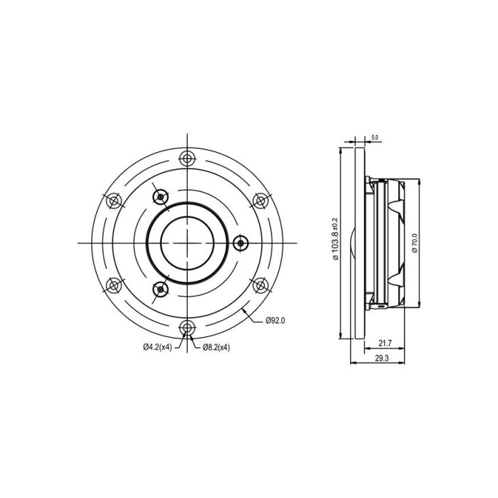 Куполен текстилен високотонов SB Acoustics SATORI TW29DN