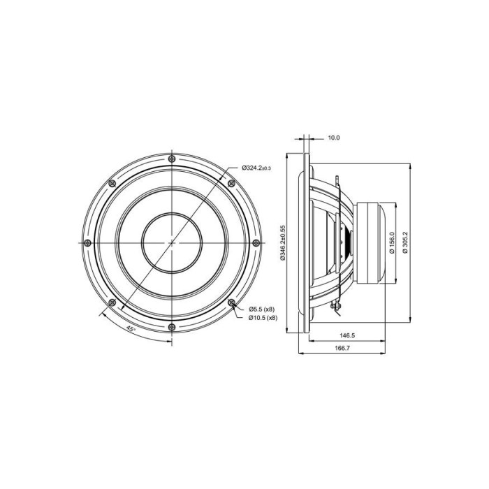 Суб-басов говорител 12″ SB Acoustics SB34SWPL76-4