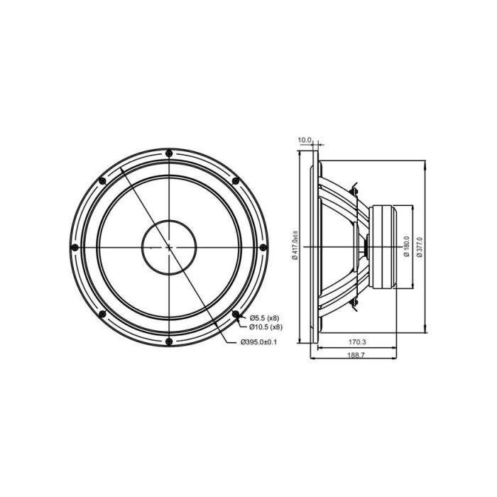 Суб-басов говорител 15″ SB Acoustics SB42FHCL75-6 / Honeycomb
