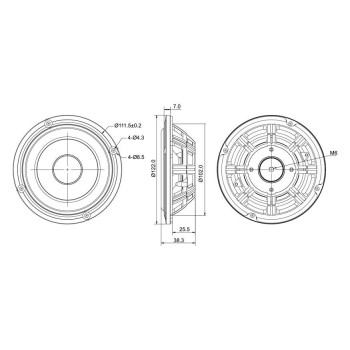 Пасивна мембрана 4″ SB Acoustics SB12PACR-00 / Aluminum 2