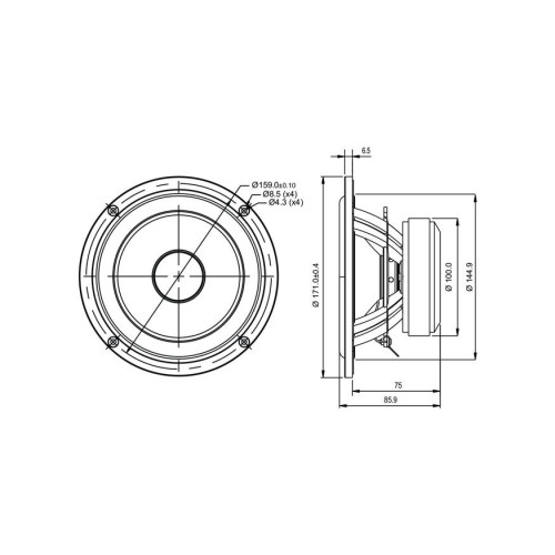 Мидбасов говорител 6″ SB Acoustics SB17NRX2C35-8 / Norex