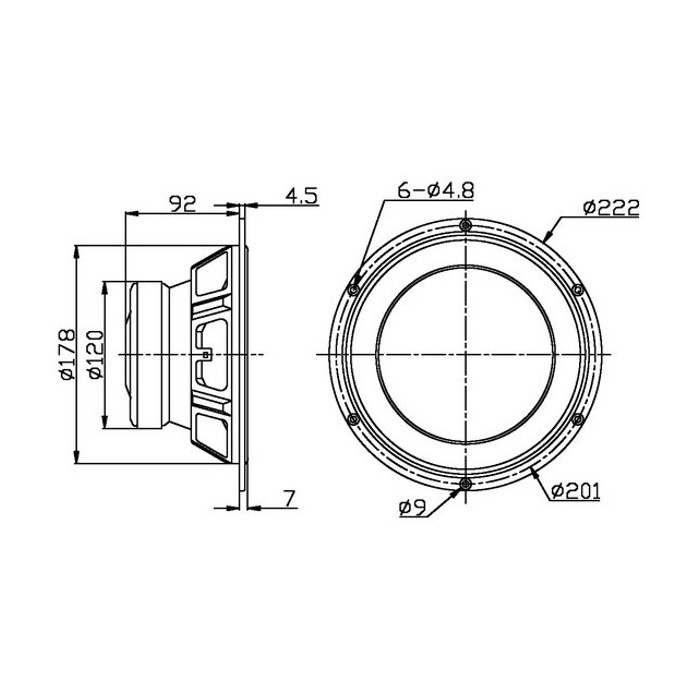 HiVi M8N 8" Aluminum / Magnesium Woofer