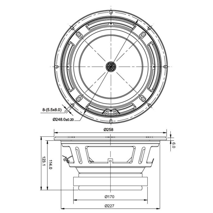 SB Audience BIANCO-10MW150 Mid-range Woofer