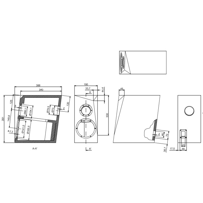 DIY кит- пълен комплект компоненти за тонколони SB Acoustics Ara Be
