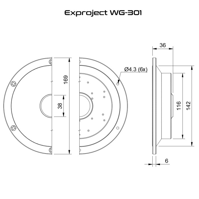 Хорн високочестотен вълновод Exproject WG 301