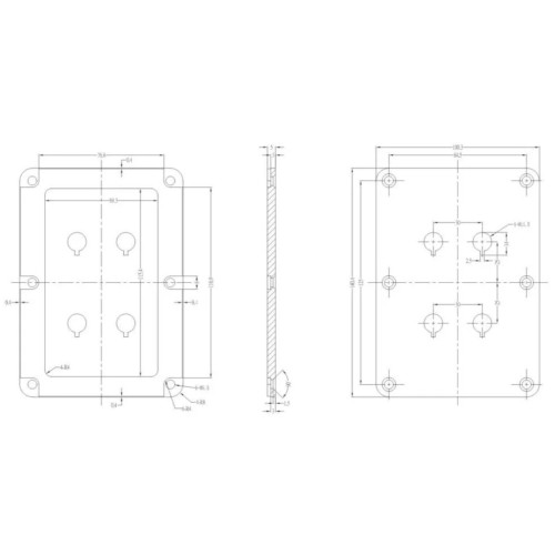 DBPP-BK Double Binding Post Plate Black Anodized