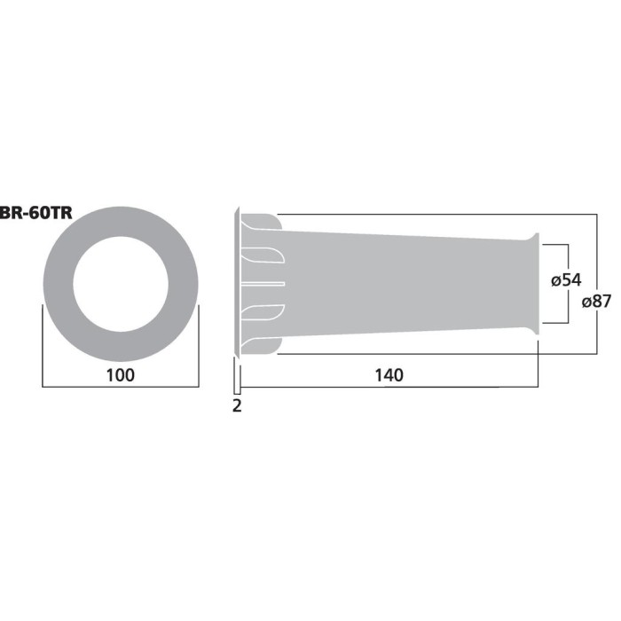 Monacor BR-60TR Bass-reflex tube