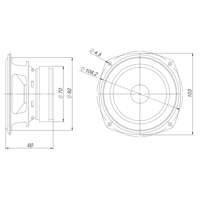 Beyma 4FR40, 8 ohm, 4 inch Fullrange speaker