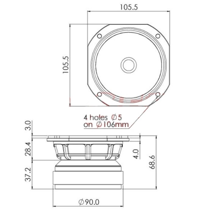 Двулентов коаксиален говорител SICA 4C 1.5 CP
