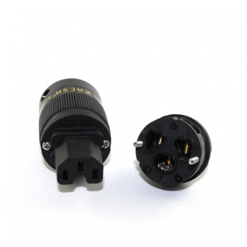 Захранващ IEC конектор за кабел KáCsa - PP-IEC1G Gold plated IEC plug 2