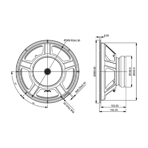 SB Audience Bianco-15W200 15" Mid-woofer