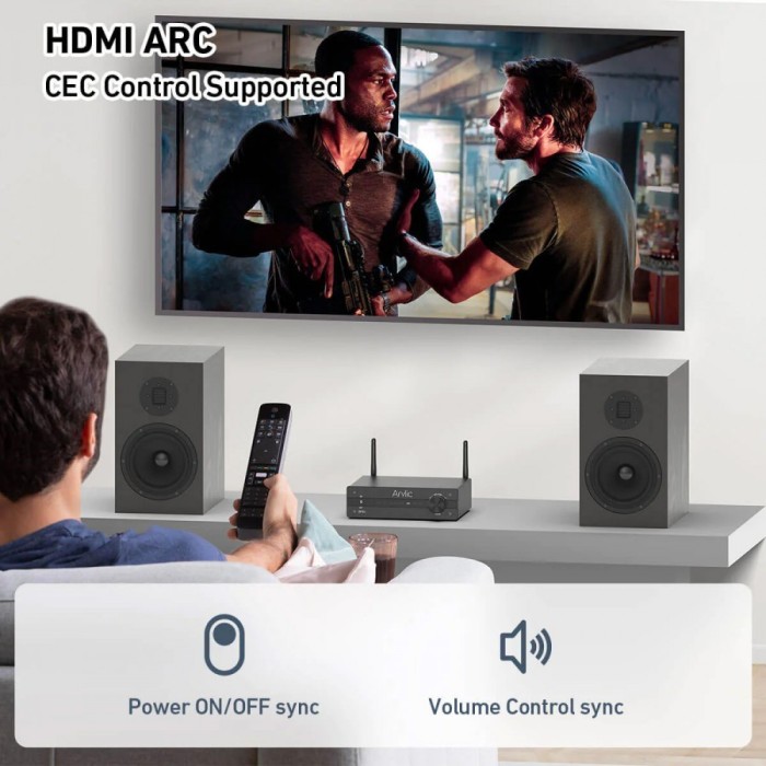 Стерео предусилвател с DAC ARC Bluetooth Phono USB SWout - Arylic BP50