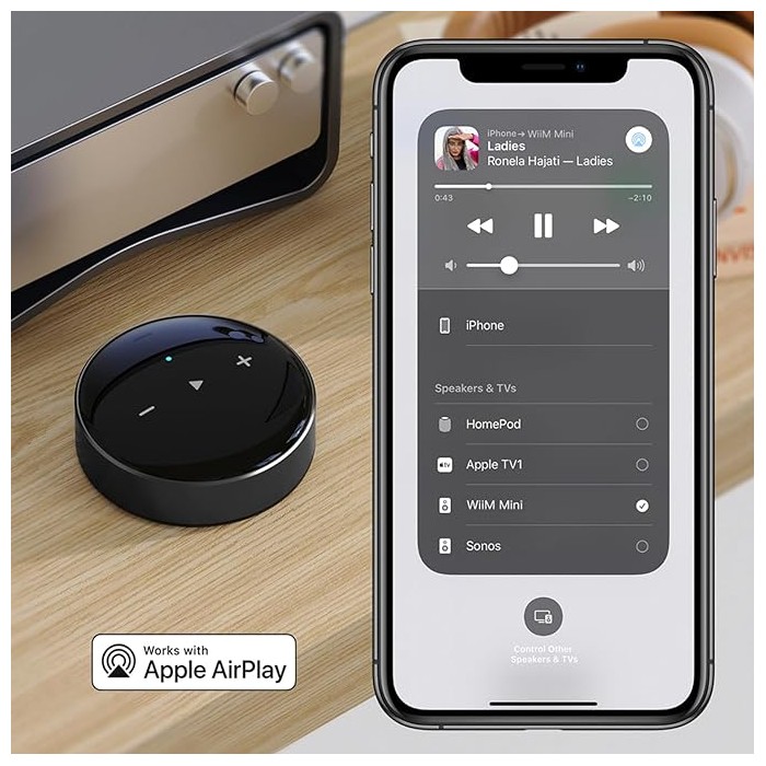 Аудио стриймър WiiM Mini - WiFi & AirPlay 2 and Bluetooth 5.2 Multiroom