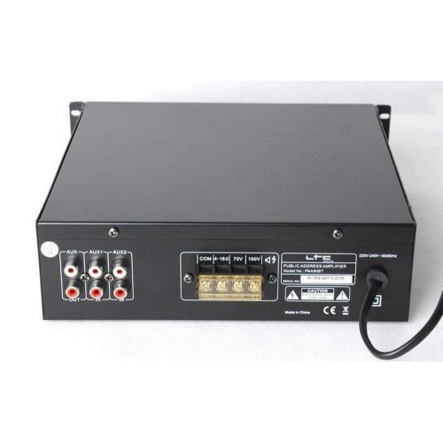 PAA80BT PUBLIC ADDRESS AMPLIFIER 80W WITH BLUETOOTH, USB-MP3 & FM TUNER