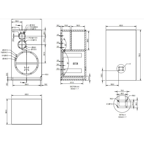 Set of speakers cabinet model SB Acoustics Gema