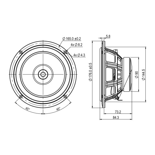 Широколентов хартиен говорител 6" SB Acoustics SB16FRPC25-7