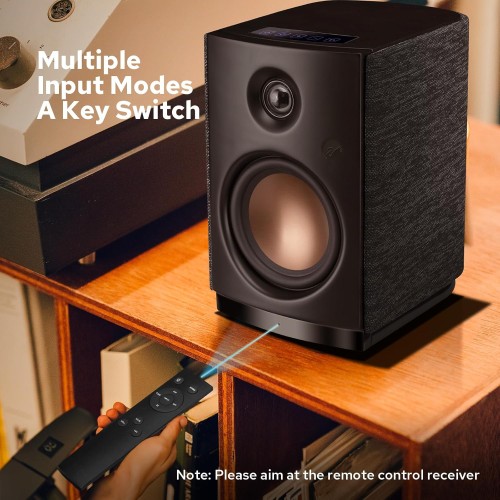 HiVi Swan OS-10 active bookshelf speakers