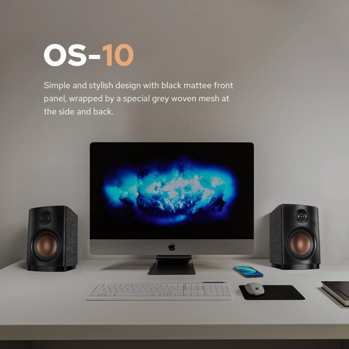 HiVi Swan OS-10 active bookshelf speakers
