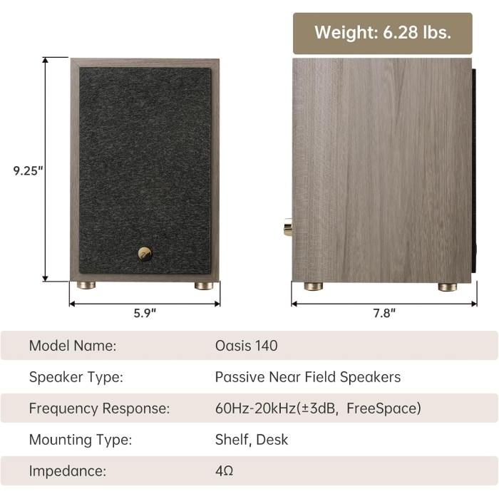 HiVi Swan Oasis 140 Bookshelf Speakers