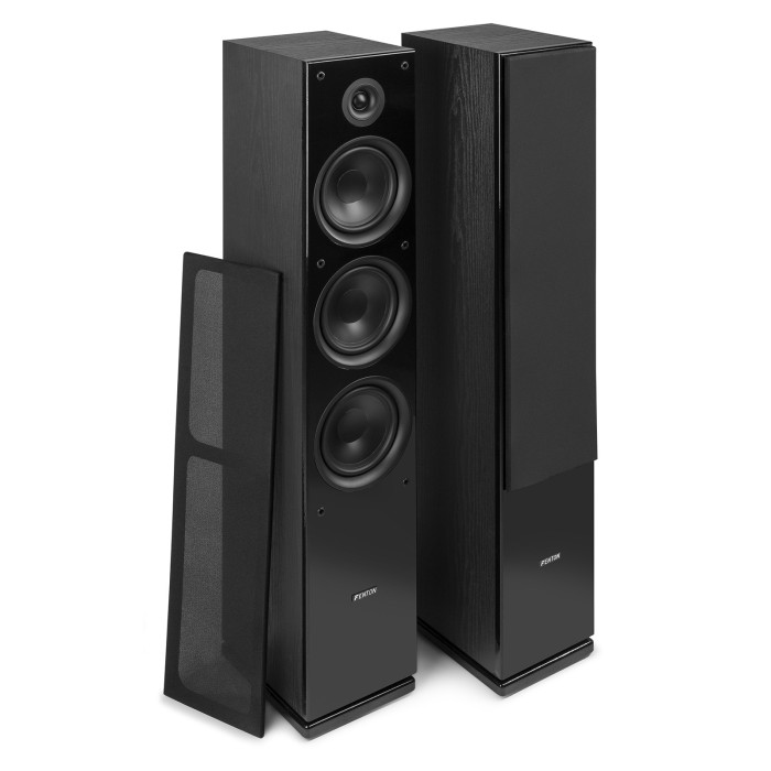 FENTON SHF80W Tower Speaker Set 3x 6.5” Black
